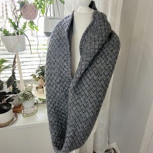 Portolano wool blend scarf infinity gray wrap